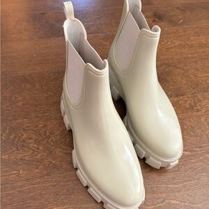 Jeffrey Campbell Cream Combat Boots